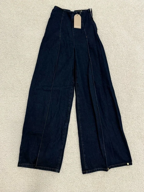 NWT Meshki Beatrix High Rise Wide Leg Denim Jeans - Size 23 - Picture 6 of 8
